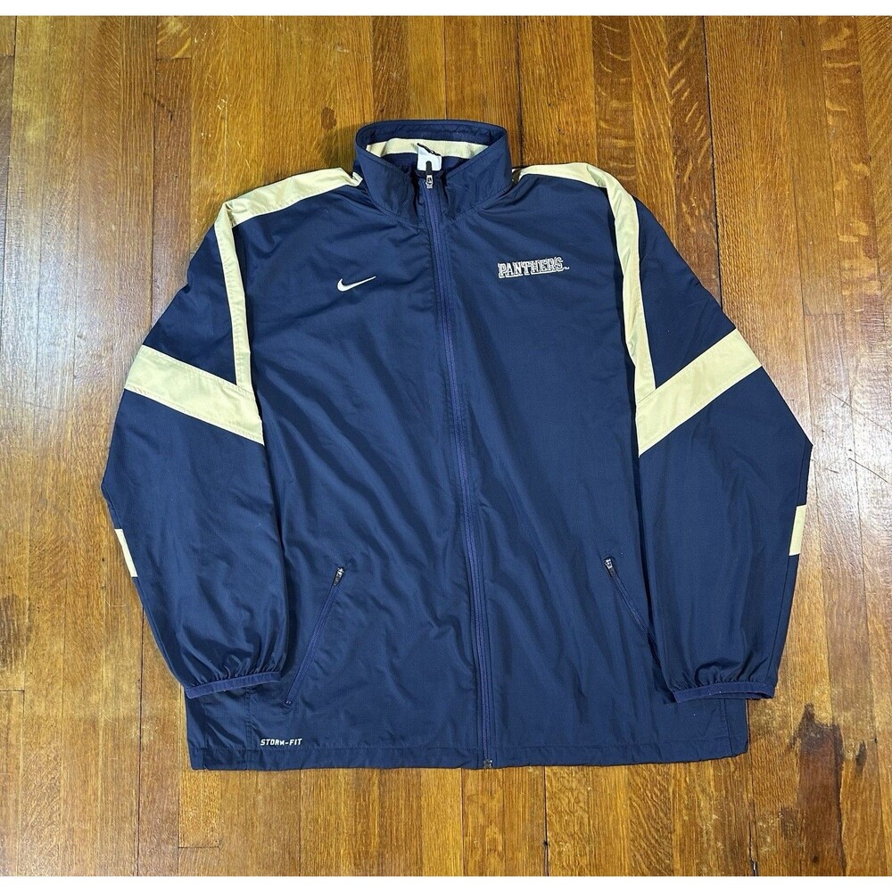 Nike Pitt Pittsburgh Panthers Full Zip Jacket Storm Fit Navy Blue Logo XXL